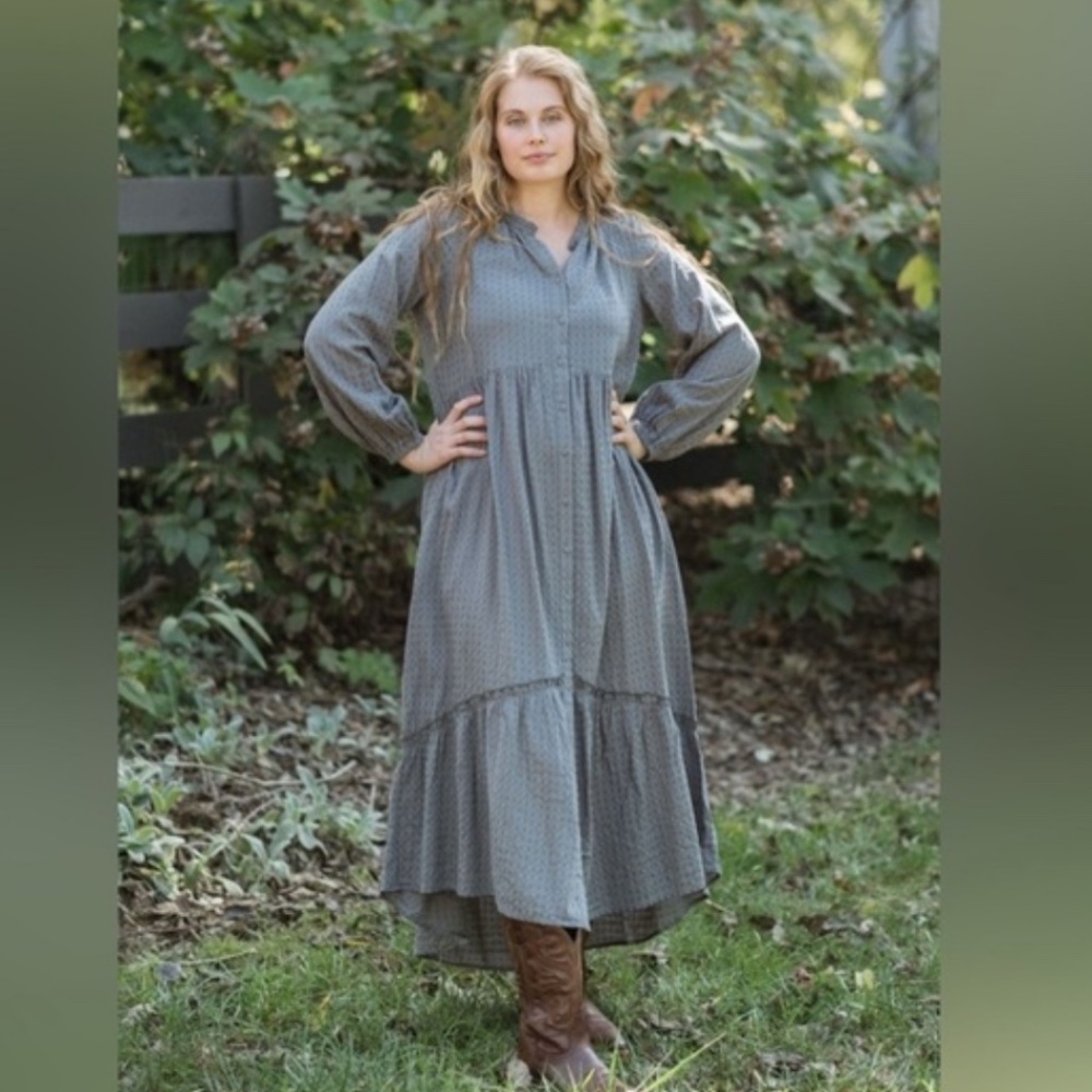 Neuflora Dusty Blue Maxi Dress